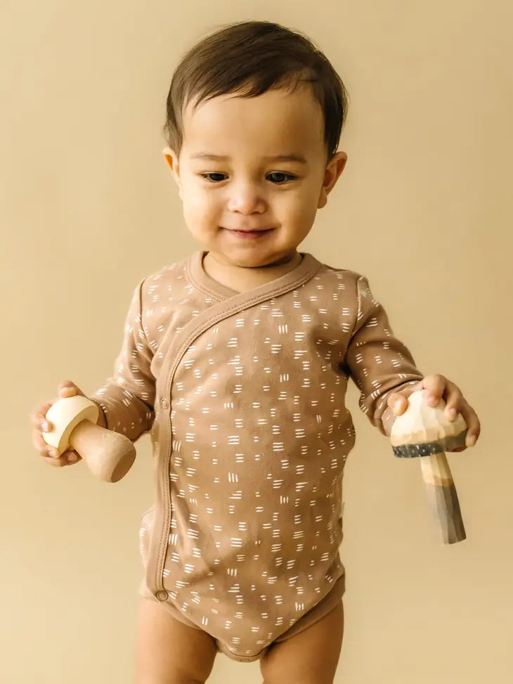 Organic Kimono Bodysuit- Strokes