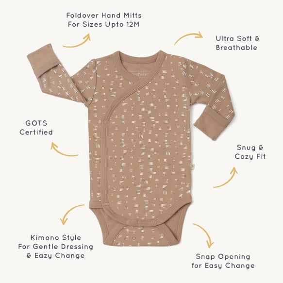 Organic Kimono Bodysuit- Strokes