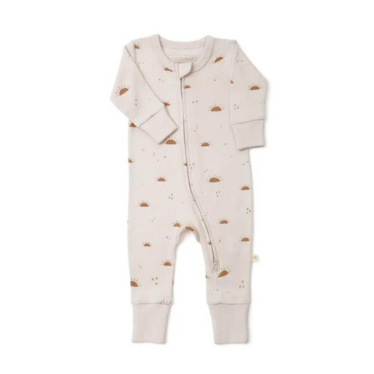 Organic 2-Way Zip Romper - Sunshine